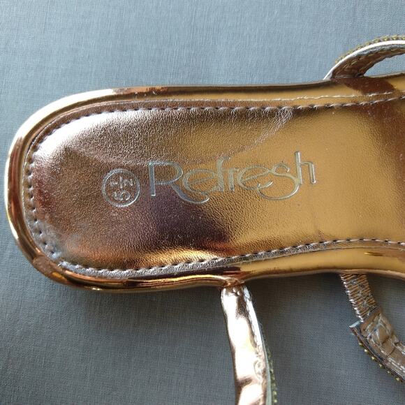 Rose Gold Gladiator Sandals size 5.5 new with imperfections spiral no tie flats - Picture 13 of 15